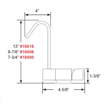 Scandvik Geometric Style Fold Down Mixer - 7.75" Height [16000]