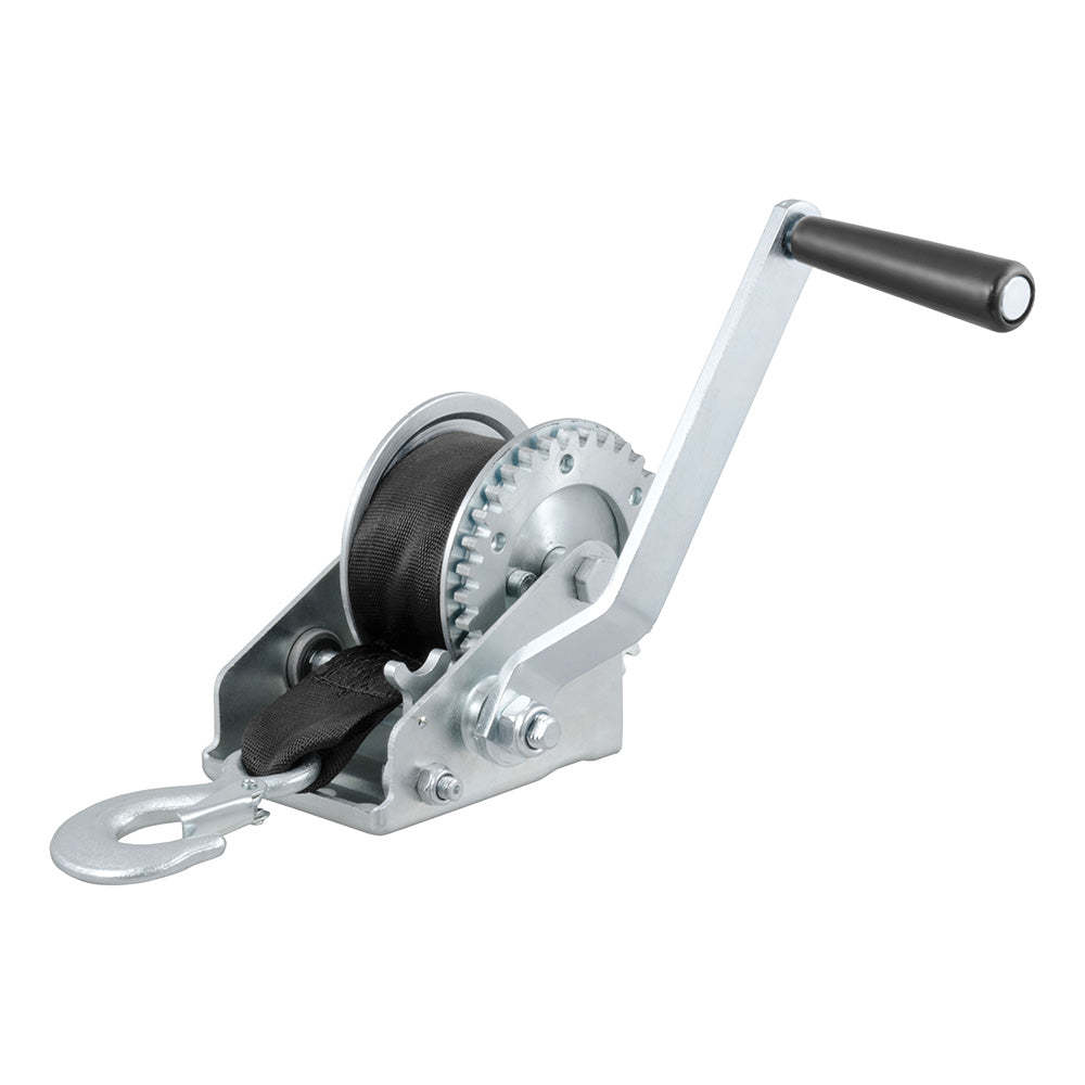 CURT Hand Crank 900 lb. Winch w/15 Strap  6-1/2" Handle [29433]