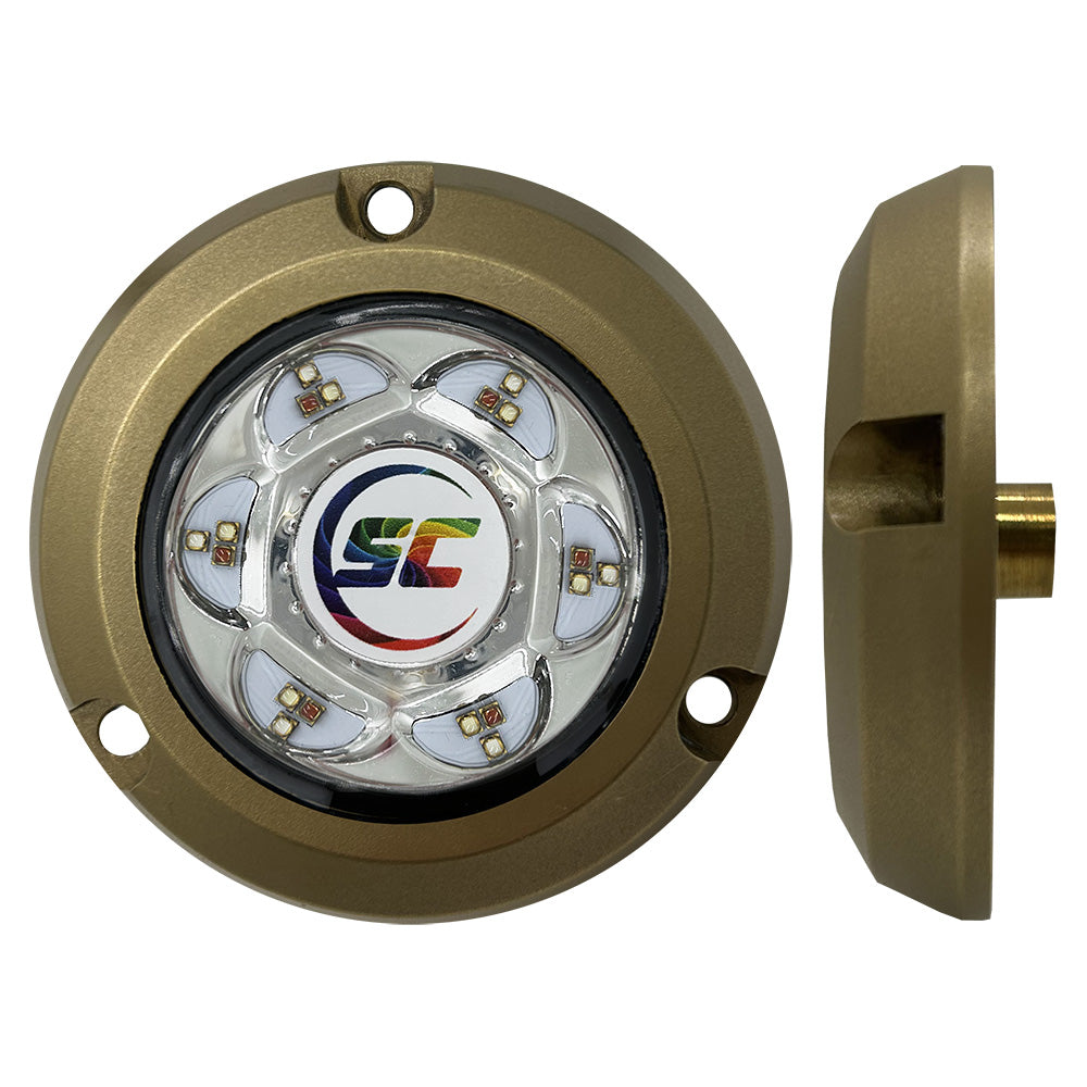 Shadow-Caster SC2 Series Bronze Surface Mount Underwater Light - Full-Color [SC2-CC-BZSM]