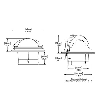 Ritchie F-82W Voyager Compass - Flush Mount - White [F-82W]