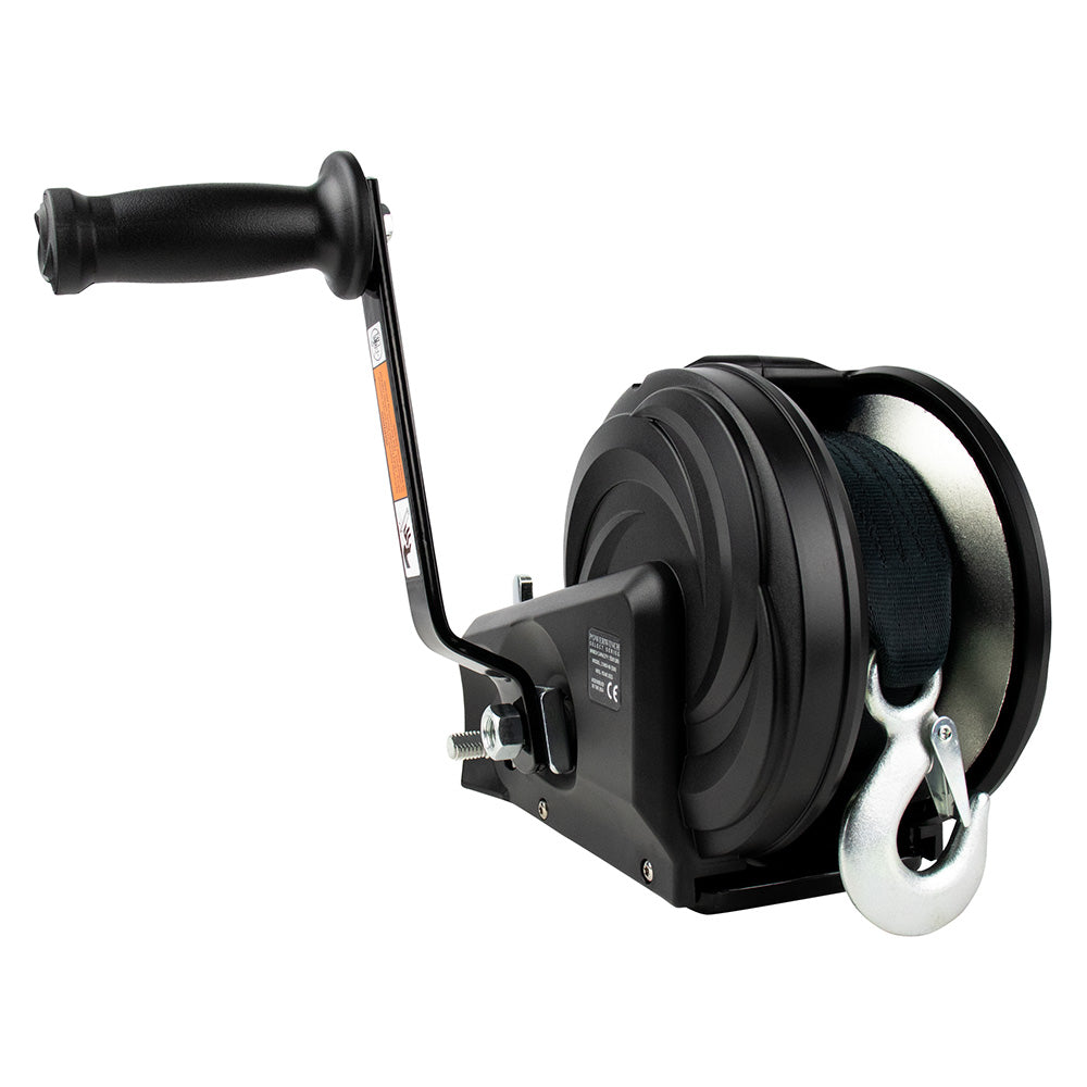 Powerwinch Select Series Winch 2,500lb, 2 Speed, 8" Crank Arm - Carbon Black [21400-W-2500-8-B-R]