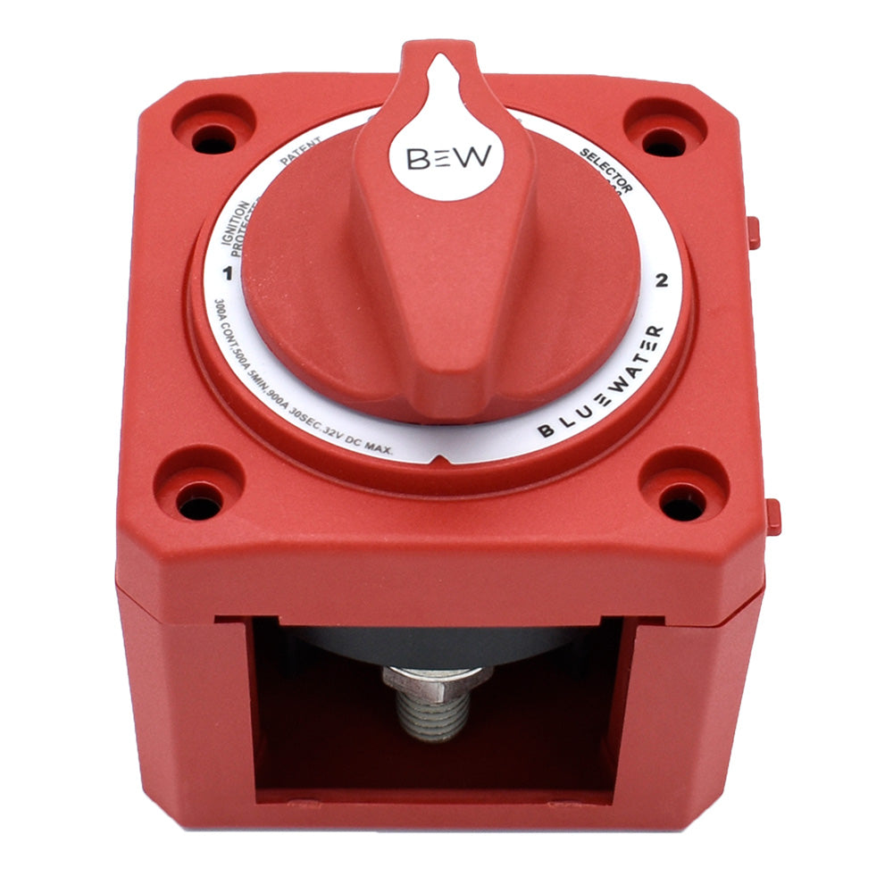 Bluewater OFF/1/2 Battery Switch - Surface Mount - Red [9800-008-11]