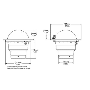 Ritchie SS-5000W SuperSport Compass - Flush Mount - White [SS-5000W]