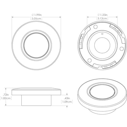 Lumitec Orbit - Flush Mount Down Light - Brushed Finish - White Non-Dimming [112503]