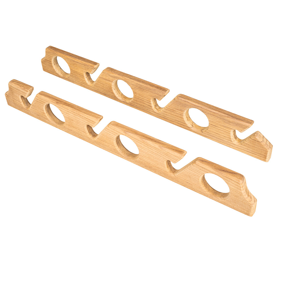 Whitecap Teak Six-Rod Storage Rack - Pair [60614]