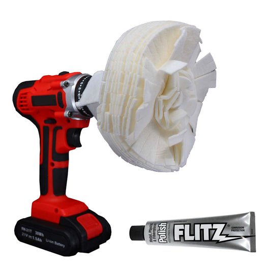 Flitz Buff Ball - Extra Large 7" - White w/1.76oz Tube Flitz Polish [WB 201-50]