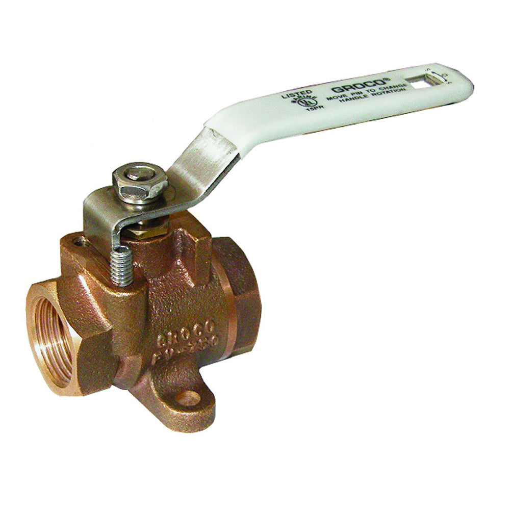 GROCO 1/4" NPT Bronze Inline Fuel Valve [FV-250]