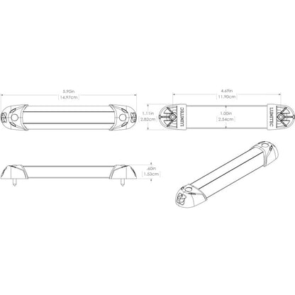 Lumitec Mini Rail2  6" LED Utility Light - Spectrum RGBW - Brushed Finish [101545]