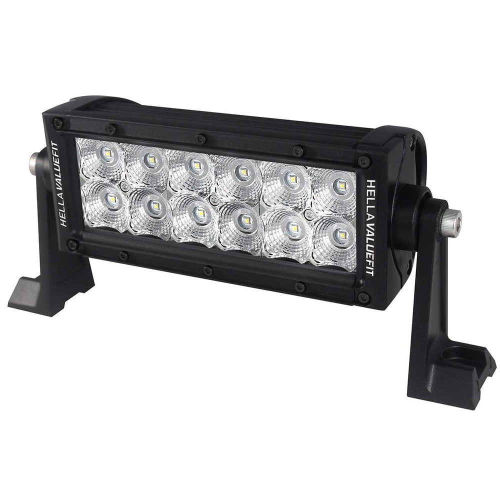 Hella Marine Value Fit Sport Series 12 LED Flood Light Bar - 8" - Black [357208001]