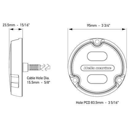 Hella Marine Apelo A1 Blue White Underwater Light - 1800 Lumens - Black Housing - White Lens [016145-011]