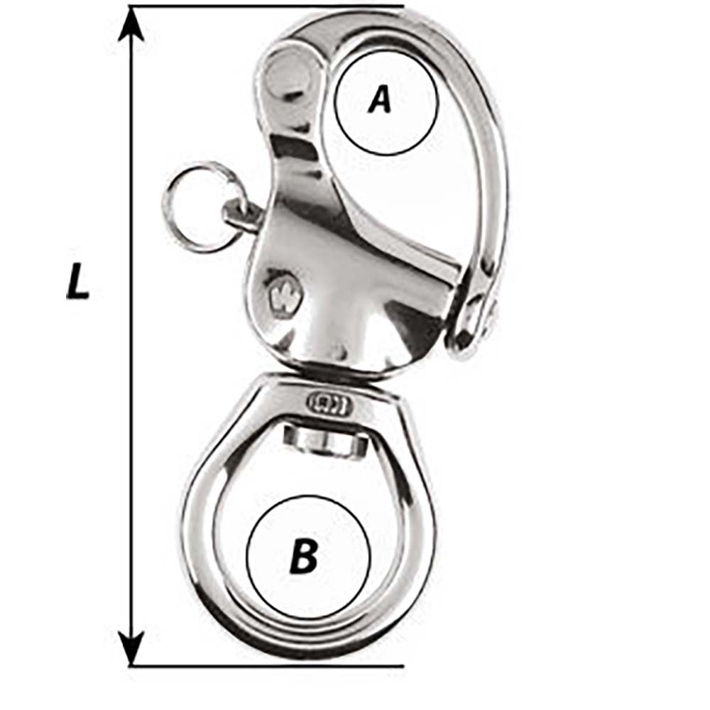 Wichard HR Snap Shackle - Large Bail - Length 80mm [02373]