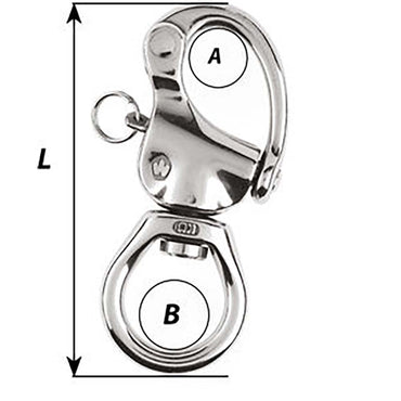 Wichard HR Snap Shackle - Large Bail - Length 140mm [02377]