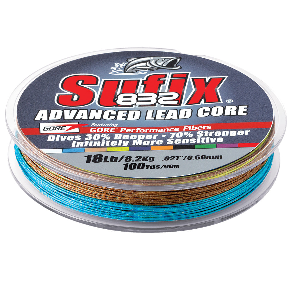 Sufix 832 Advanced Lead Core - 18lb - 10-Color Metered - 100 yds [658-118MC]